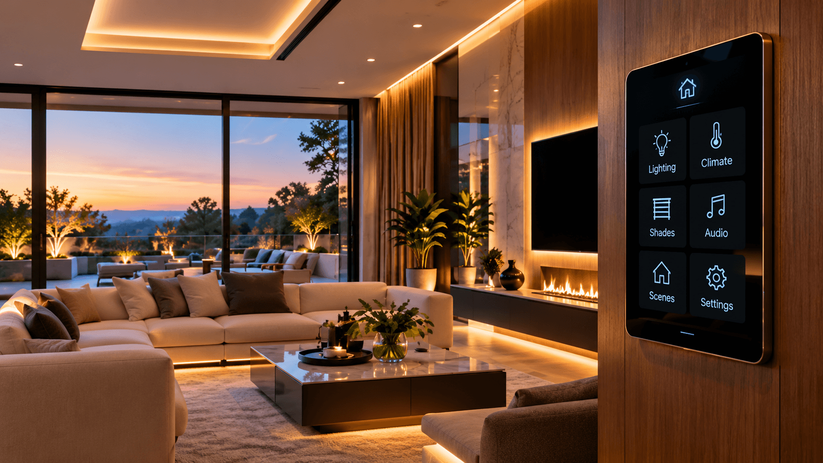 Luxury Smart Home Automation and Architectural Lighting Interior