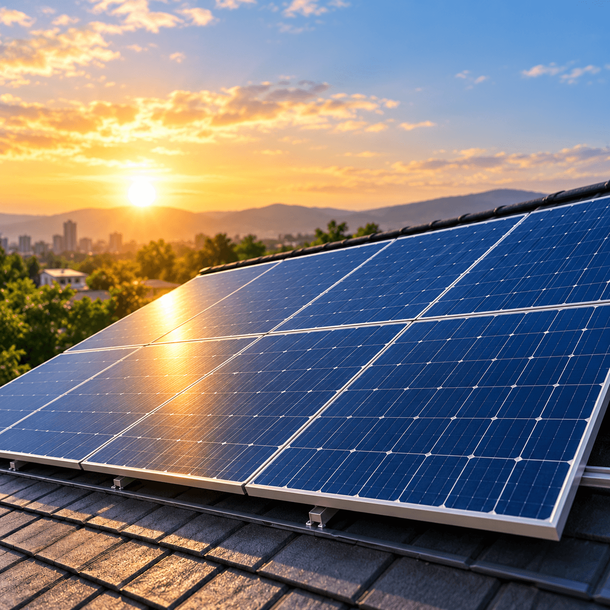 Completed rooftop solar installation receiving full VOLTenZA support